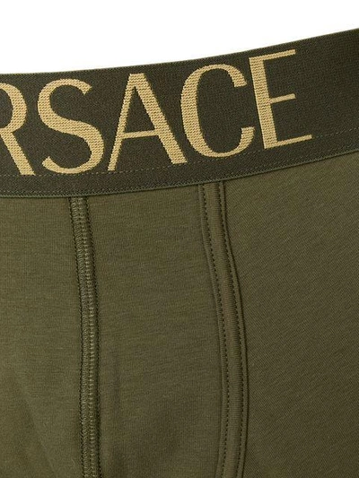 Shop Versace Logo Waistband Boxers In A89j