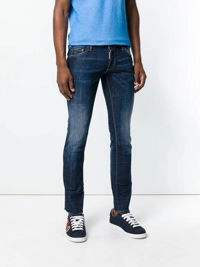 Shop Dsquared2 Clement Jeans In Blue