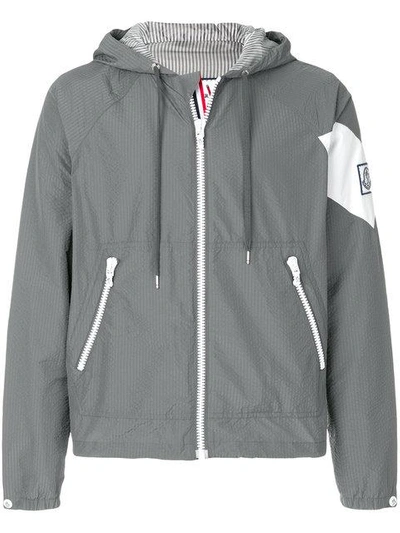 Shop Moncler Hooded Jacket In Grey