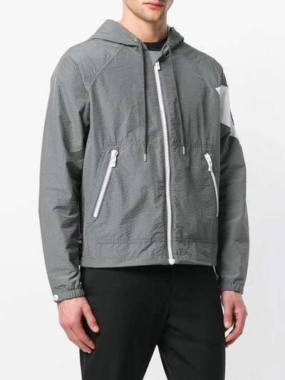 Shop Moncler Hooded Jacket In Grey