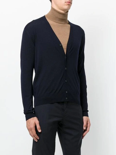 Shop Prada V-neck Cardigan - Blue