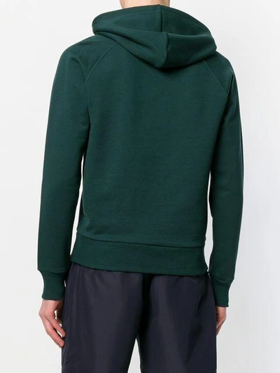 Shop Ami Alexandre Mattiussi Hoodie With Patch Smiley In Green