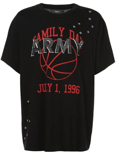 Shop Amiri Vintage Army T-shirt In Black