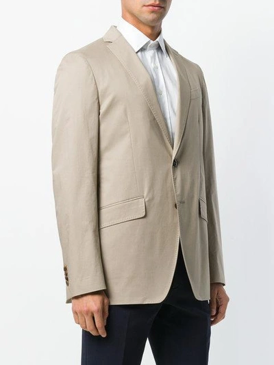 Shop Etro Print Lined Blazer In Brown