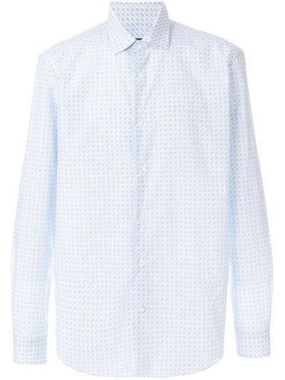 Shop Ferragamo Gancio Print Poplin Shirt