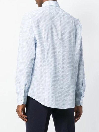 Shop Ferragamo Gancio Print Poplin Shirt