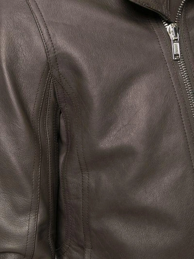 Shop Rick Owens Bikerjacke Mit Reissverschluss In Brown