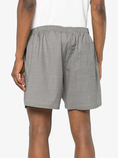 Shop Raf Simons Very Short Tape Check Shorts - Multicolour