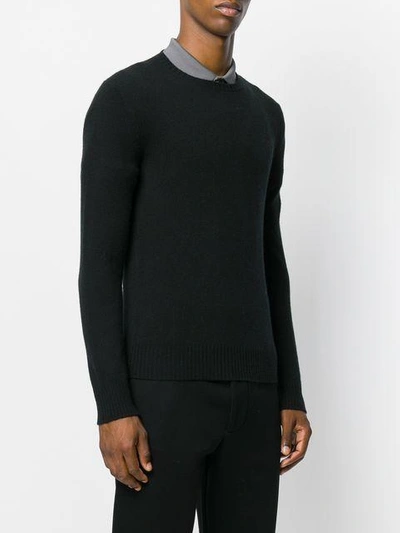 Shop Prada Cashmere Crew Neck Jumper In Black