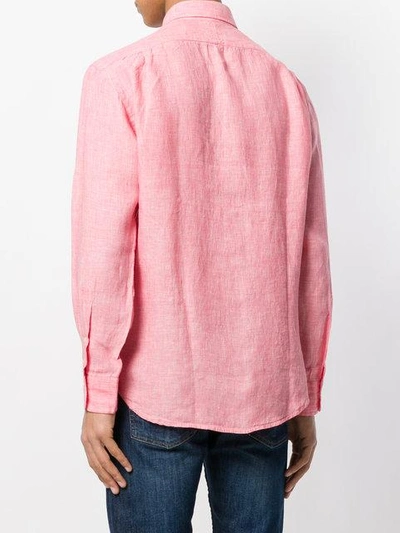 Shop Polo Ralph Lauren Long Sleeved Woven Shirt In Pink