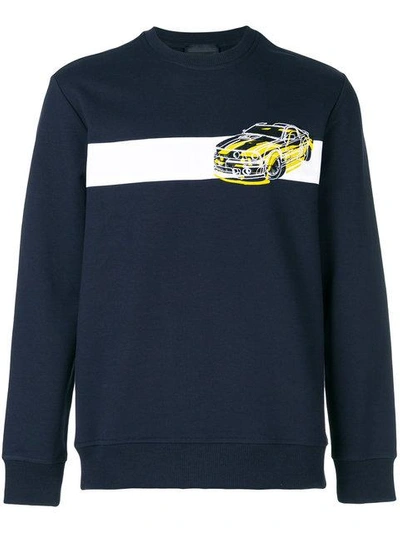 Shop Diesel Black Gold Car Print Sweatshirt