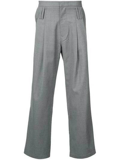 Shop Chin Mens Belt Loop Trousers - Grey