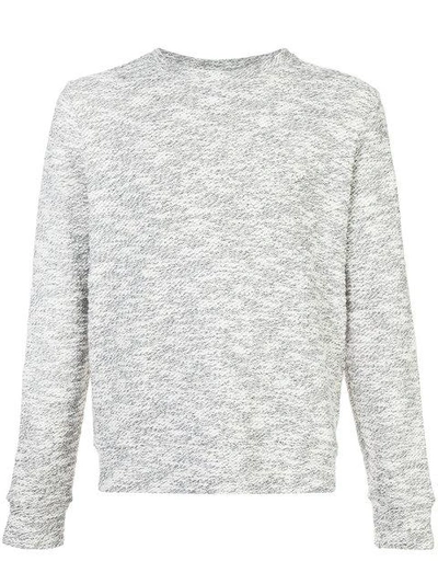 Shop Odin Textured Jersey Sweatshirt In 030 White Melange