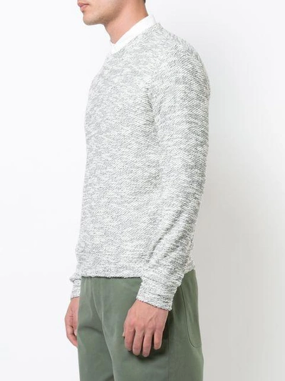 Shop Odin Textured Jersey Sweatshirt In 030 White Melange