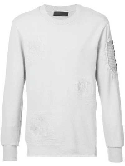 Shop Rh45 Distressed Sweatshirt In Grey
