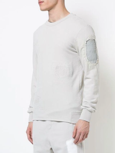 Shop Rh45 Distressed Sweatshirt In Grey