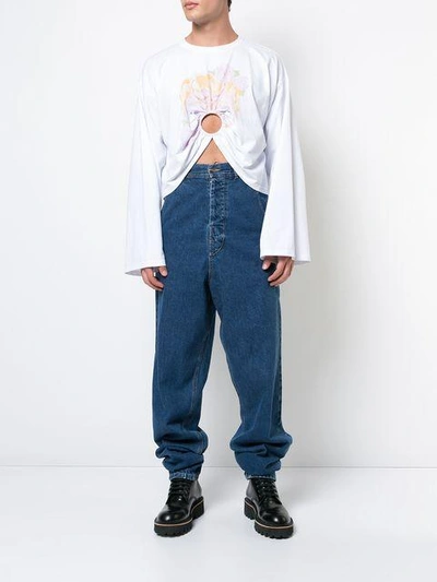 Shop Neith Nyer High Waist Slouch Jeans In Blue