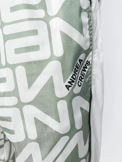 Shop Andrea Crews Slogan Track Trousers - Multicolour