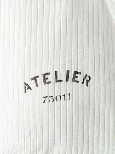 Shop Maison Margiela Logo Patch Tank Top - White