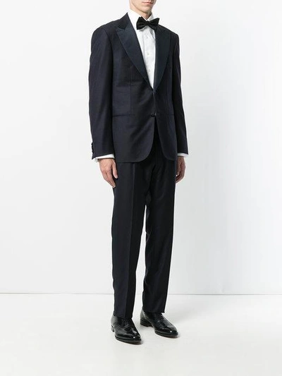 Shop Kiton Two Piece Dinner Suit In Blue
