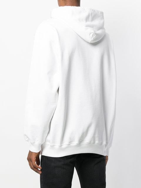 Balenciaga Kering-print Cotton-jersey Hooded Sweatshirt In White | ModeSens
