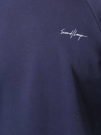 Shop Second / Layer Embroidered Raglan Sweatshirt In Blue