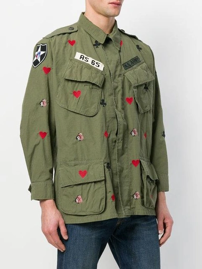 Shop As65 Printed Army Jacket In Green