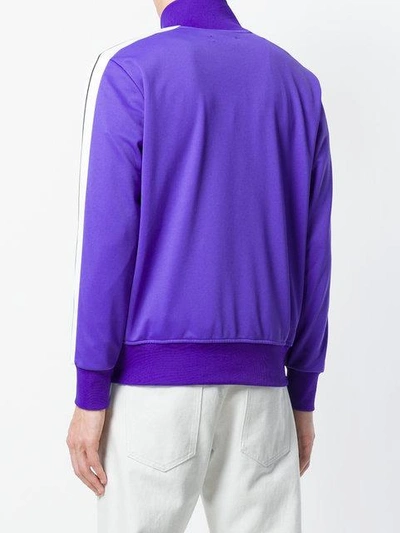 Shop Palm Angels Zipped Up Track Jacket In Purple