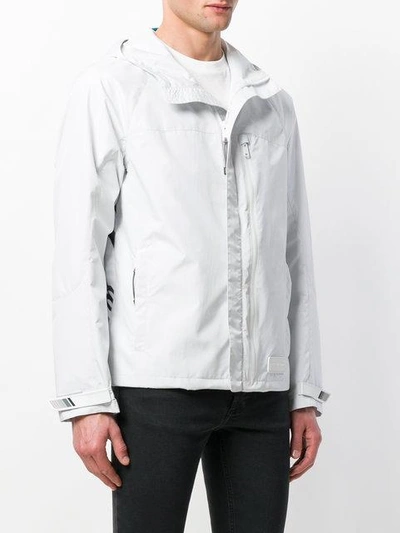 Shop Prada Lightweight Hooded Jacket In White