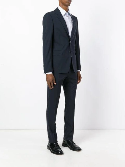Shop Prada Light Slim Fit Suit - Blue