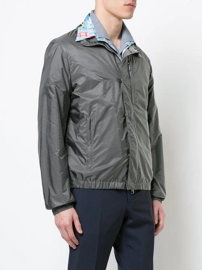 Shop Prada Lightweight Jacket In Grey