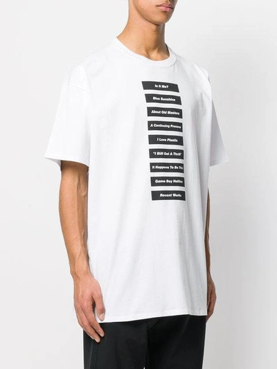 Shop Raf Simons Printed T-shirt - White