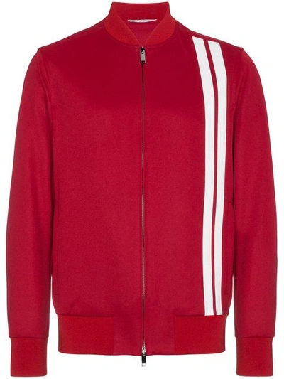 Shop Valentino Archive Stripe Track Jacket In Red