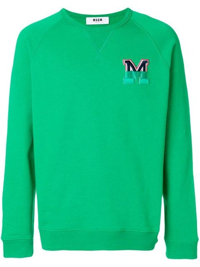 Shop Msgm Logo Patch Sweatshirt