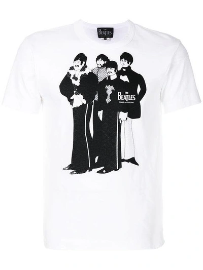 Comme Des Garçons Graphic Print T In White