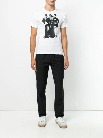 Comme Des Garçons Graphic Print T In White