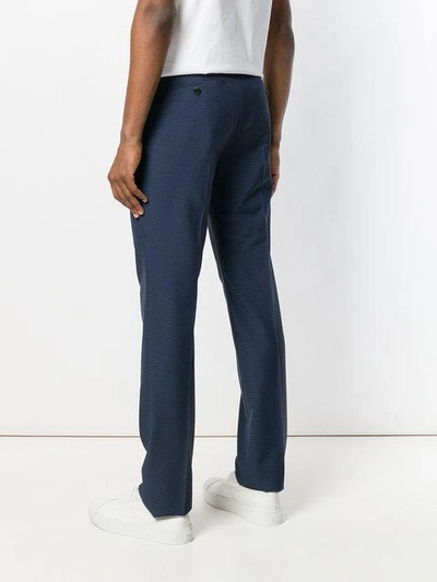 Shop Theory Check Tailored Trousers In Blue