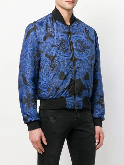 Shop Versace Printed Bomber Jacket