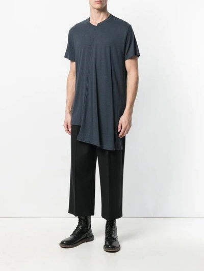 Shop Yohji Yamamoto Asymmetric Hem T-shirt