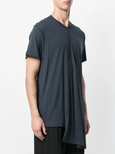 Shop Yohji Yamamoto Asymmetric Hem T-shirt