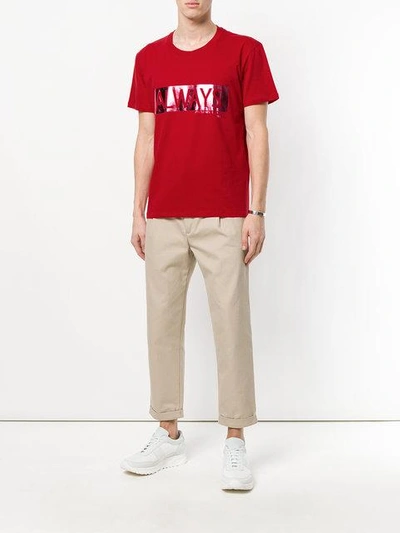 Shop Valentino Always Printed T-shirt In Red