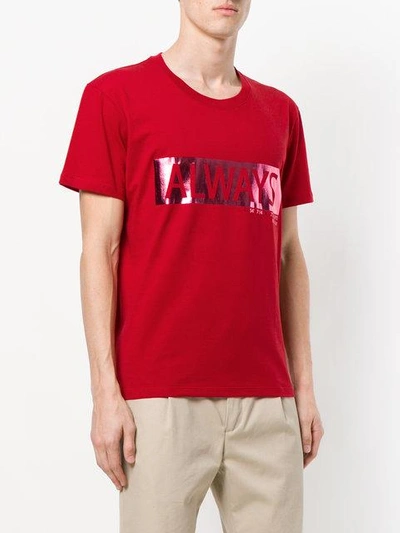 Shop Valentino Always Printed T-shirt In Red