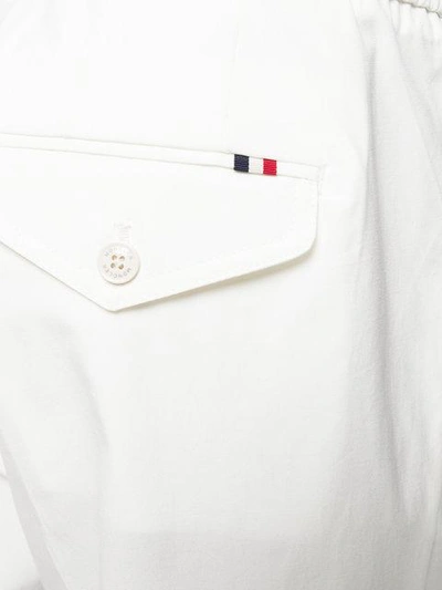 Shop Moncler Tailored Track Pants In White