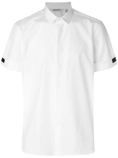Shop Neil Barrett Short Sleeve Shirt - White