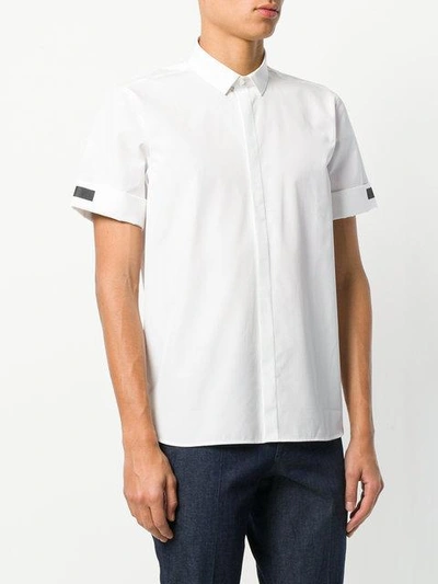 Shop Neil Barrett Short Sleeve Shirt - White