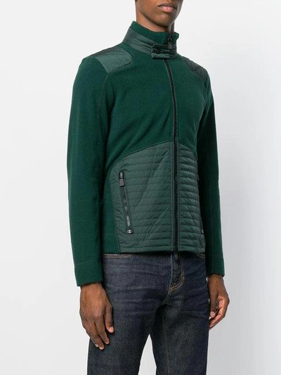 Shop Moncler Grenoble Quilted Detail Fleece - Green