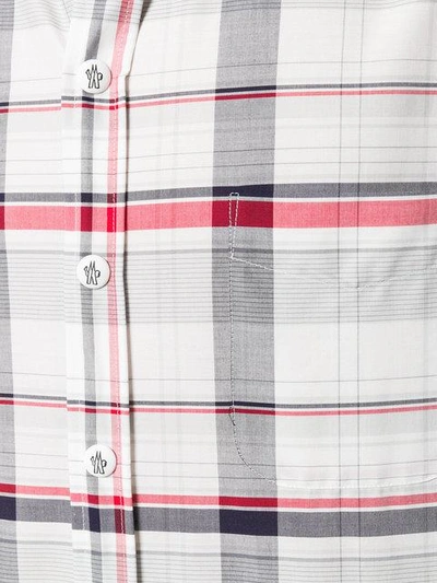 Shop Moncler Plaid Fitted Shirt In White