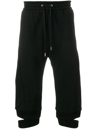 Shop Helmut Lang Cropped Loose Fit Trousers In Black