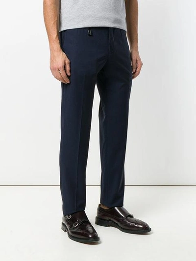 Shop Incotex Straight-leg Trousers - Blue