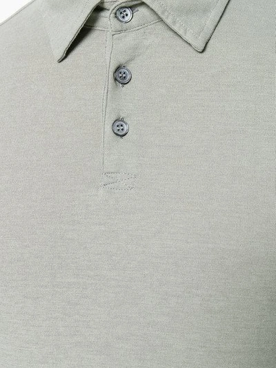Shop Zanone Long Sleeve Polo Shirt